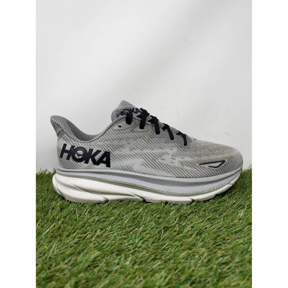 Hoka One Clifton 9 Shoes Men's 10 Gray Running Sneakers Walking Casual Comfort
